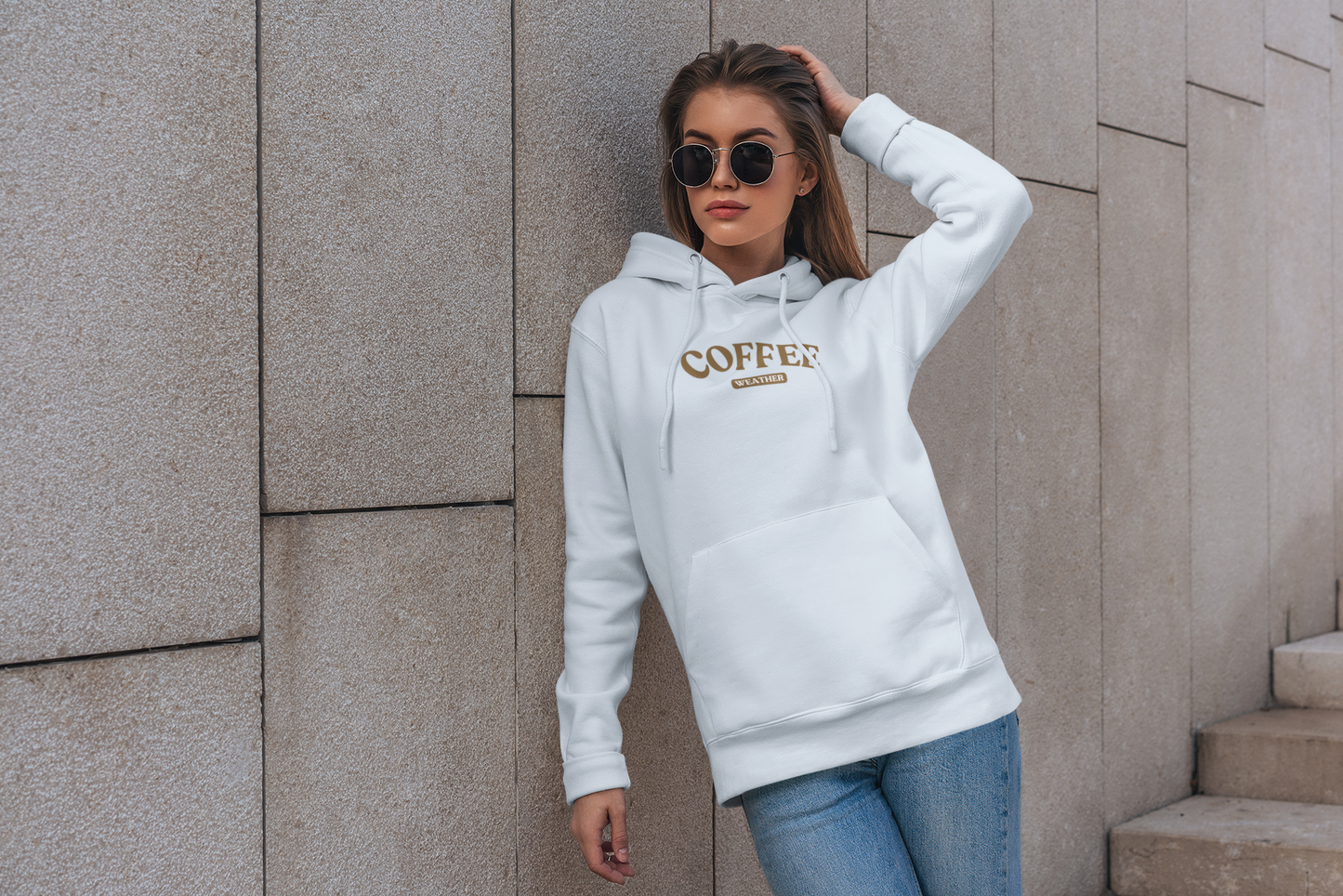 Coffee Weather Hooded Sweatshirt - Cozy and Comfortable Unisex Hoodie